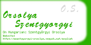 orsolya szentgyorgyi business card