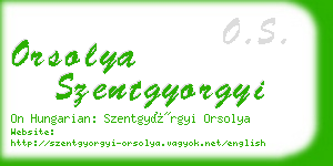 orsolya szentgyorgyi business card